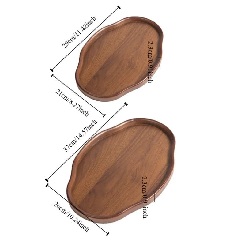 Classic Irregular Shape Bamboo Decorative Serving Tray