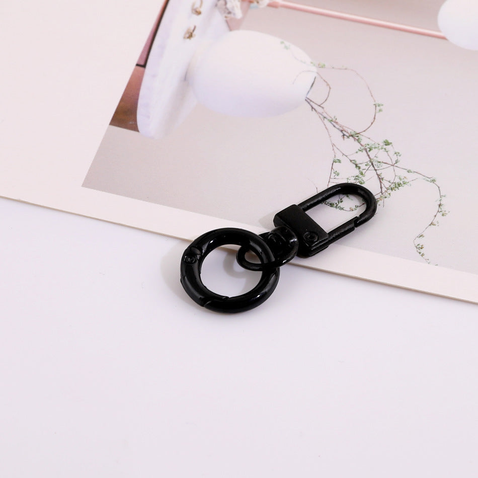 Colorful Metal Swivel Snap Hook Keychain DIY Finding - Purple