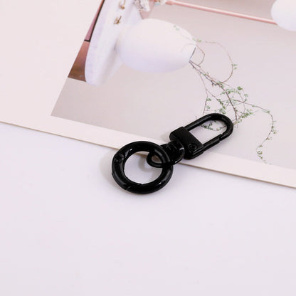 Colorful Metal Swivel Snap Hook Keychain DIY Finding - Purple