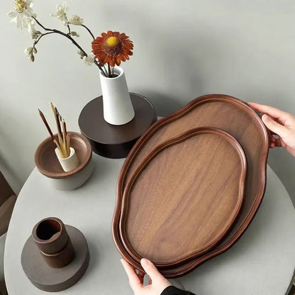 Wooden Decorative Serving Tray for Coffee Table