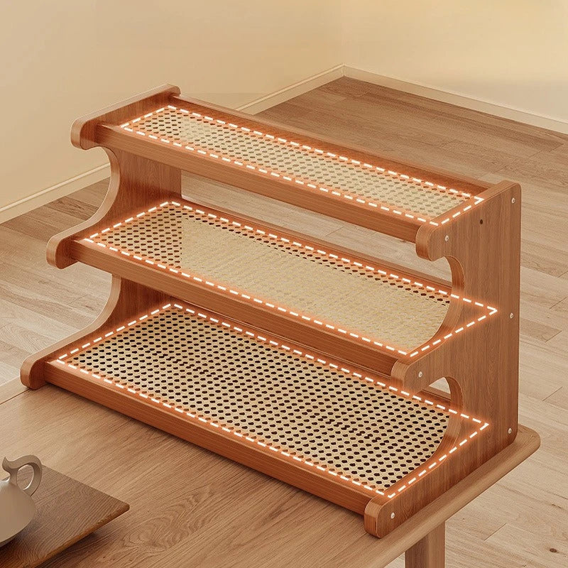 2 and 3 Layer Kitchen Utensil Classification Rack in Bamboo