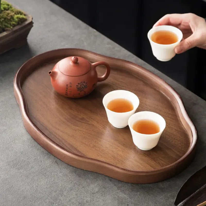 Classic Irregular Shape Bamboo Decorative Serving Tray