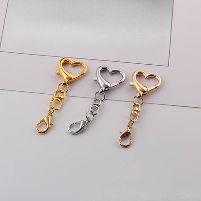 3pcs Heart Lobster Clasp Double End Keychain Link DIY - additional product photo 1