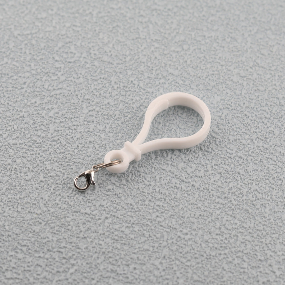 Colorful Plastic Loop Ring Keychain with Lobster Clasp - additional product photo 1