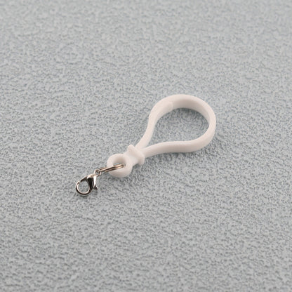 Colorful Plastic Loop Ring Keychain with Lobster Clasp - additional product photo 1