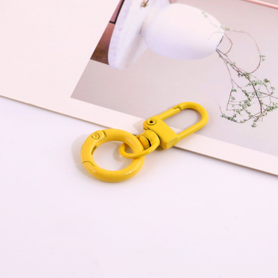 Colorful Metal Swivel Snap Hook Keychain DIY Finding - Green