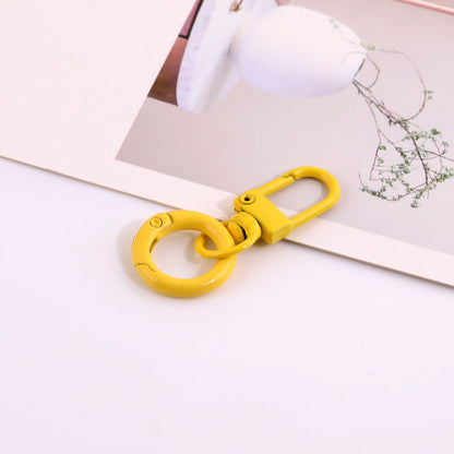 Colorful Metal Swivel Snap Hook Keychain DIY Finding - Green