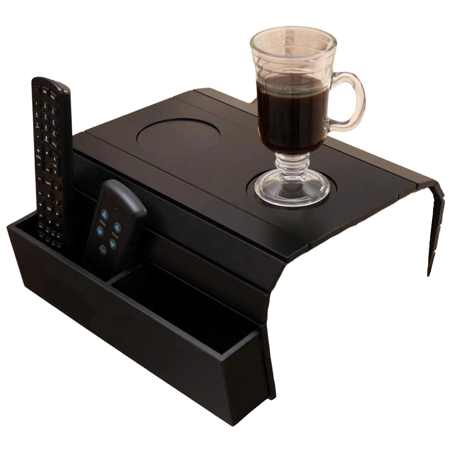 Bamboo Non-Slip Couch Arm Cup Holder Tray
