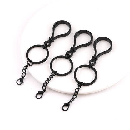Metal Figure 8 Keychain with Split Ring Chain and Clasp - additional product photo 1