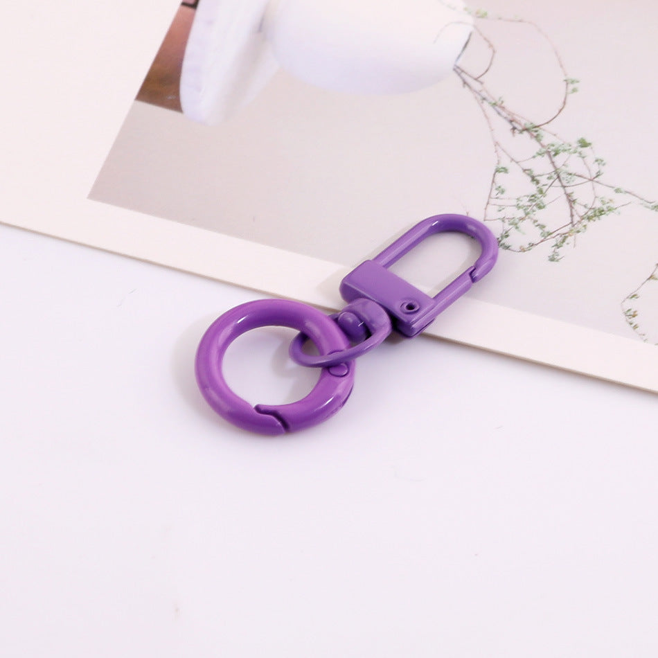 Colorful Metal Swivel Snap Hook Keychain DIY Finding - Royal blue
