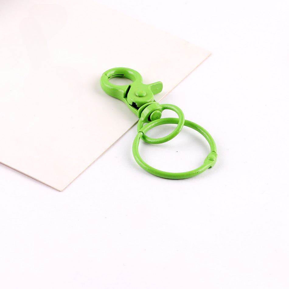 Colorful Metal Swivel Lobster Clasp with Split Ring - additional product photo 1