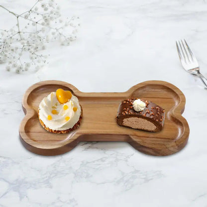 Wood Breakfast Tray Irregular Shape Dessert Serving Platter