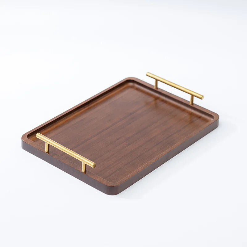 Right Angled Bamboo Tray with Handle