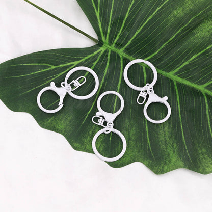 3pcs Colorful Metal Lobster Clasp Split Ring Keychain - additional product photo 1