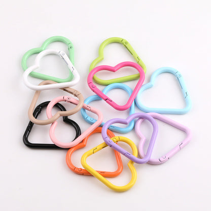 Colorful painted heart spring coil - Black