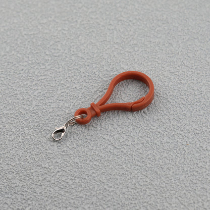 Colorful Plastic Loop Ring Keychain with Lobster Clasp - additional product photo 2