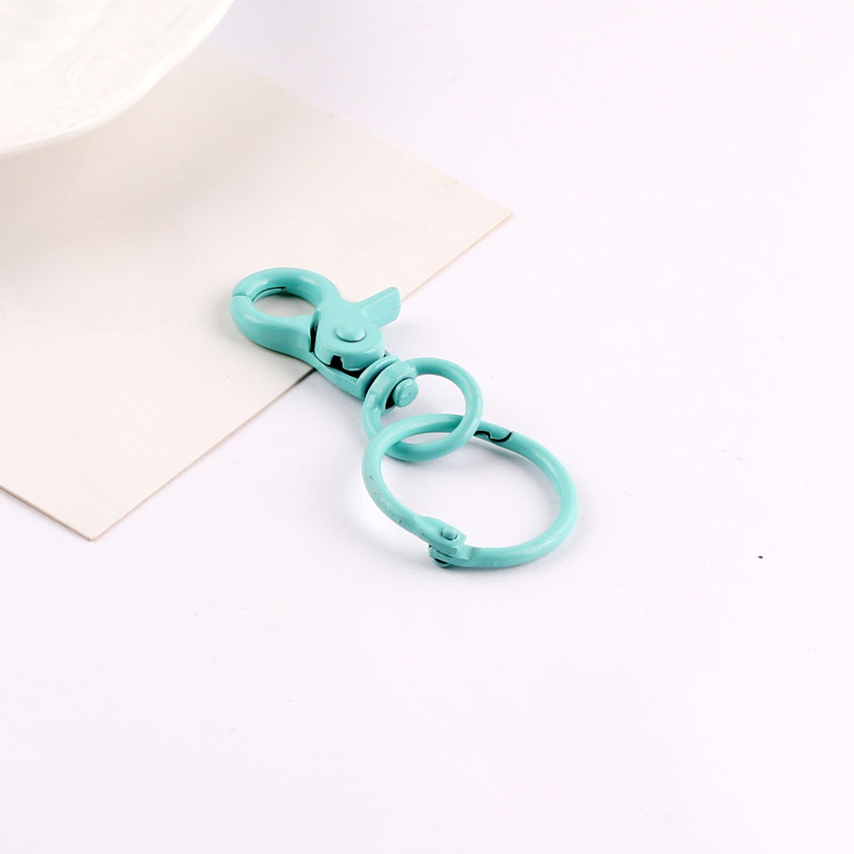 Colorful Metal Swivel Lobster Clasp with Split Ring - additional product photo 3