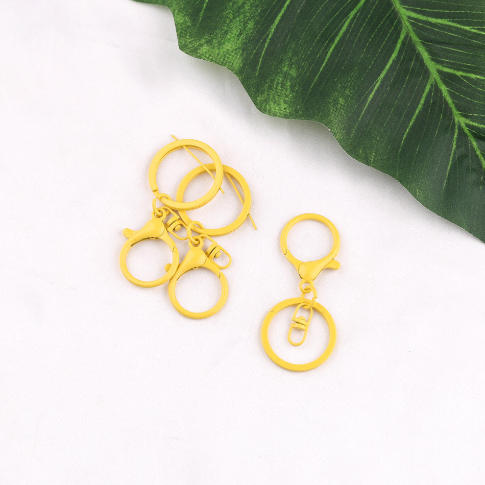 3pcs Colorful Metal Lobster Clasp Split Ring Keychain - additional product photo 3