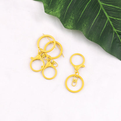 3pcs Colorful Metal Lobster Clasp Split Ring Keychain - additional product photo 3