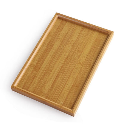 Rectangular Bamboo Tray Wooden Household Fruit and Snack Plate