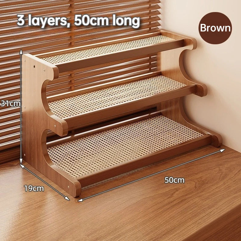 2 and 3 Layer Kitchen Utensil Classification Rack in Bamboo