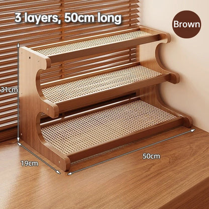 2 and 3 Layer Kitchen Utensil Classification Rack in Bamboo