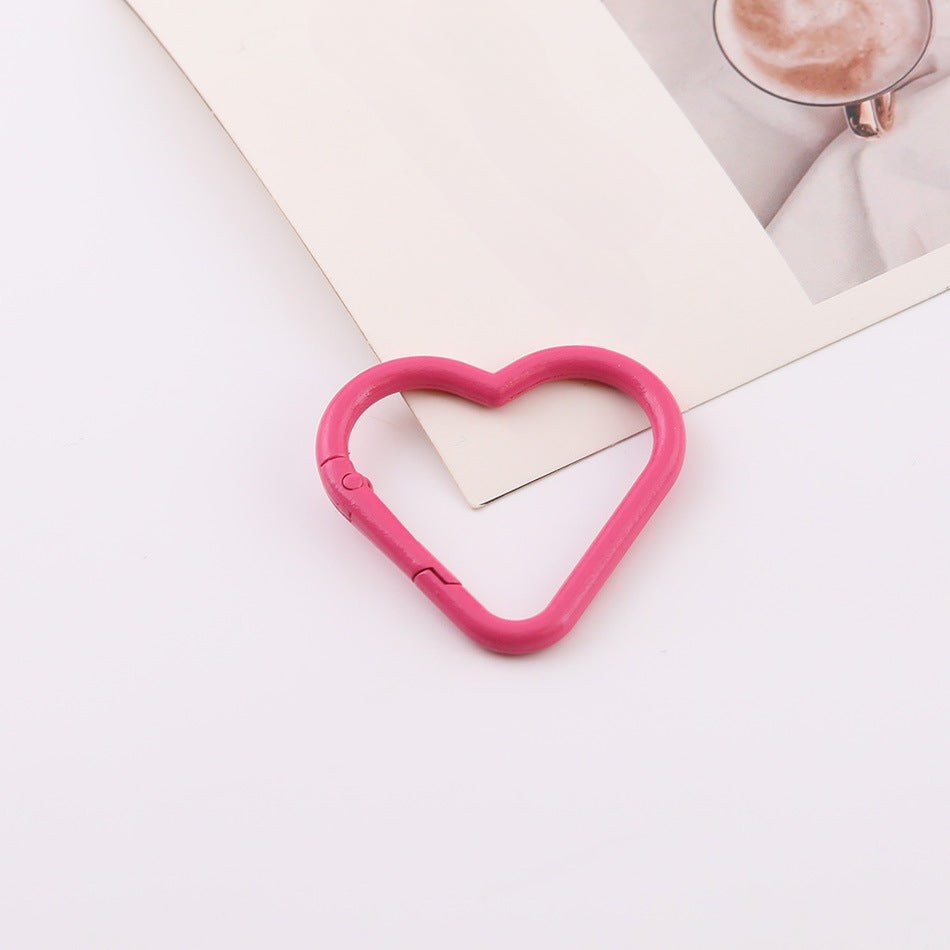 Colorful painted heart spring coil - Purple