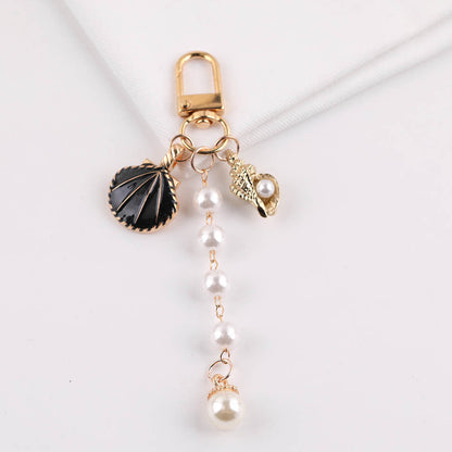 Ocean Shell Pearl Tassel Keychain Charm Bag Pendant - additional product photo 1