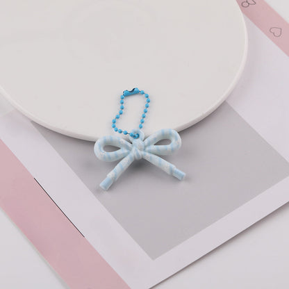 Cute Patterned Bow Charm Pendant Ball Chain Keychain - additional product photo 9