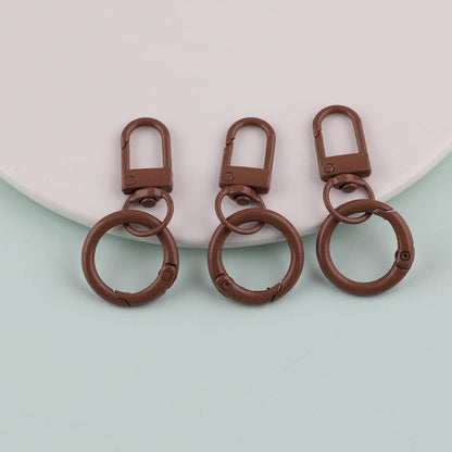 3pcs Colorful Metal Swivel Snap Hook Spring Ring Keychain - additional product photo 3