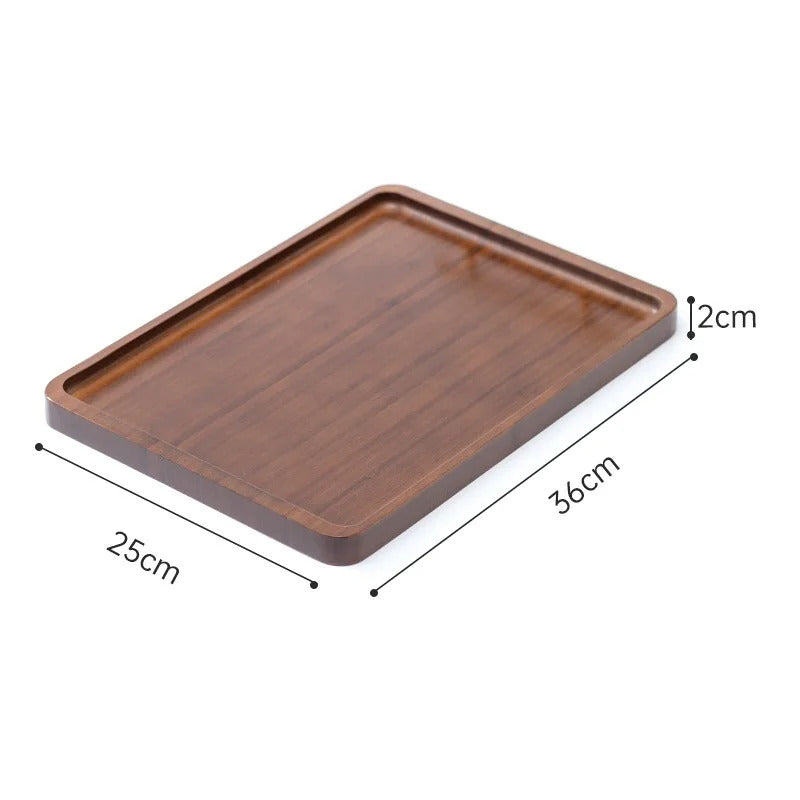 Right Angled Bamboo Tray with Handle