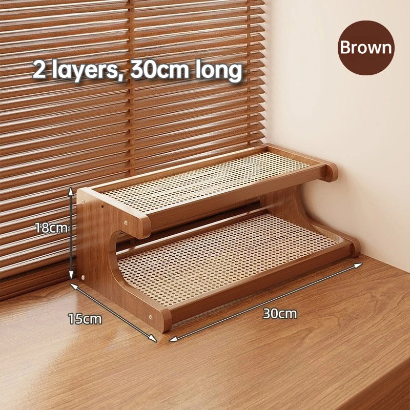 2 and 3 Layer Kitchen Utensil Classification Rack in Bamboo