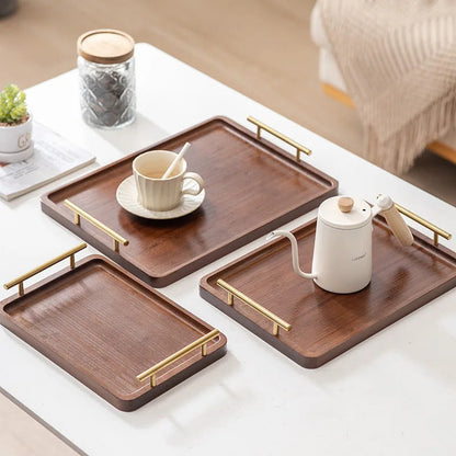 Right Angled Bamboo Tray with Handle