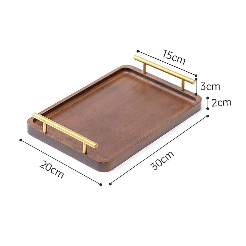 Right Angled Bamboo Tray with Handle
