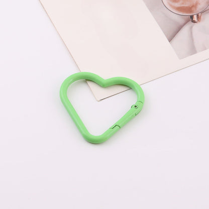 Colorful painted heart spring coil - White