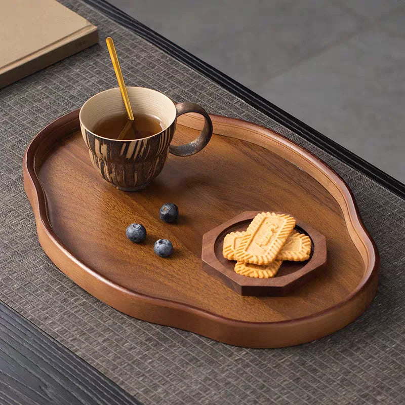 Wooden Decorative Serving Tray for Coffee Table