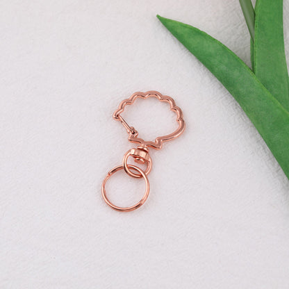 Rose Gold Cartoon Shape Swivel Hook Keychain - additional product photo 1