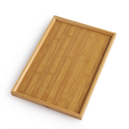 Rectangular Bamboo Tray Wooden Household Fruit and Snack Plate