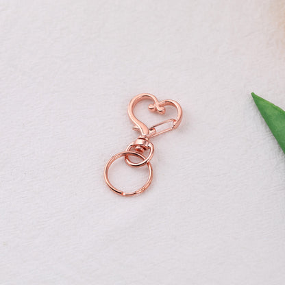 Rose Gold Cartoon Shape Swivel Hook Keychain - Stars