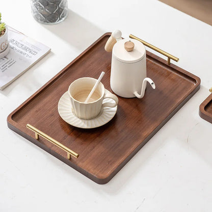 Right Angled Bamboo Tray with Handle