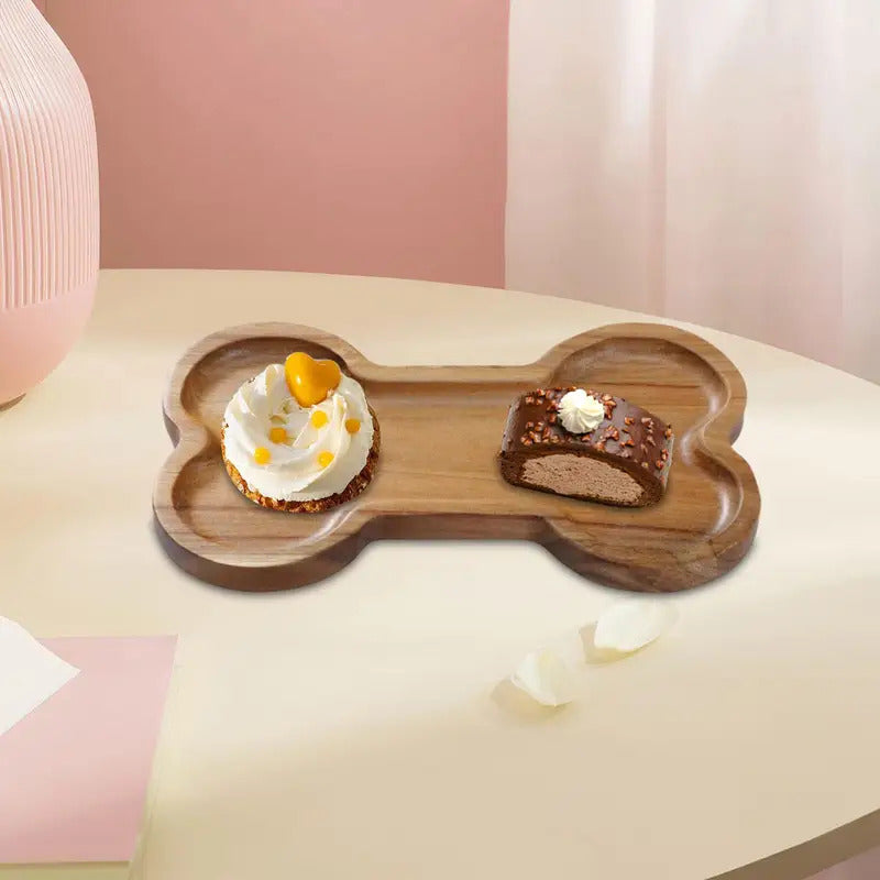 Wood Breakfast Tray Irregular Shape Dessert Serving Platter