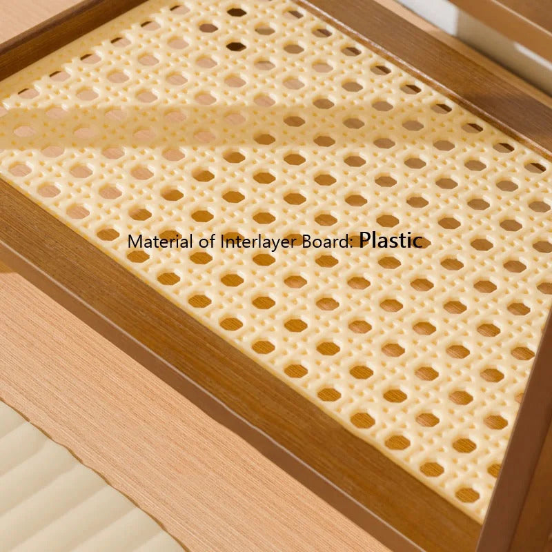 2 Layer Bamboo Spice Caddy Shelf Kitchen Storage Rack