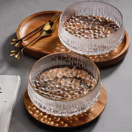 Solid Wood Dinner Plate Tray for Cake Bread Coffee and Tea