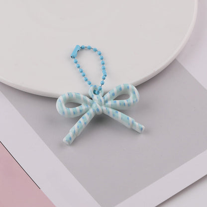 Cute Patterned Bow Charm Pendant Ball Chain Keychain - additional product photo 8