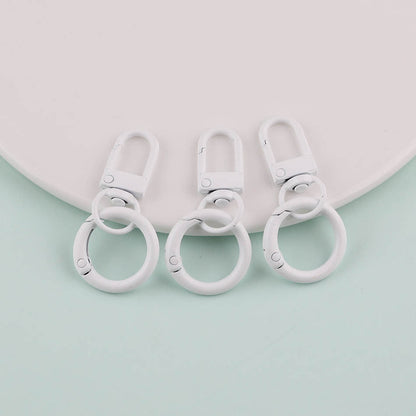 3pcs Colorful Metal Swivel Snap Hook Spring Ring Keychain - additional product photo 2