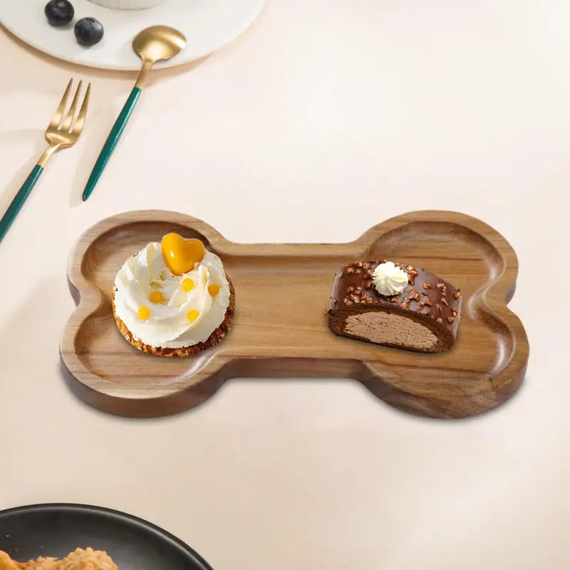 Wood Breakfast Tray Irregular Shape Dessert Serving Platter