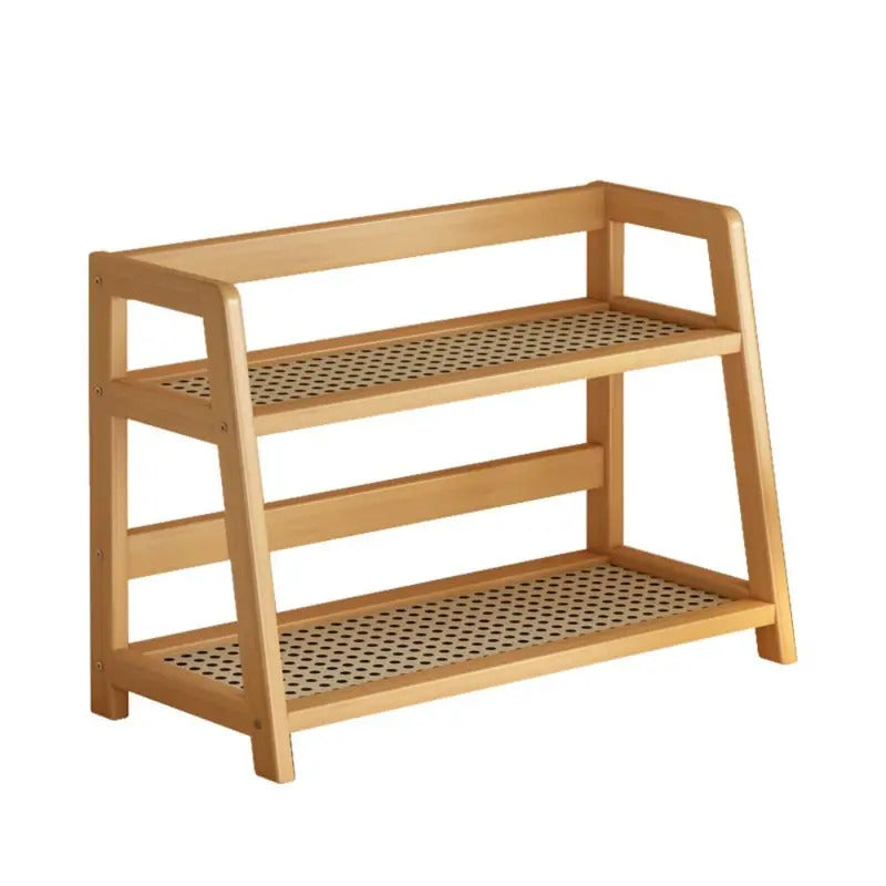 2 Layer Wooden Multipurpose Countertop Storage Shelf Organizer