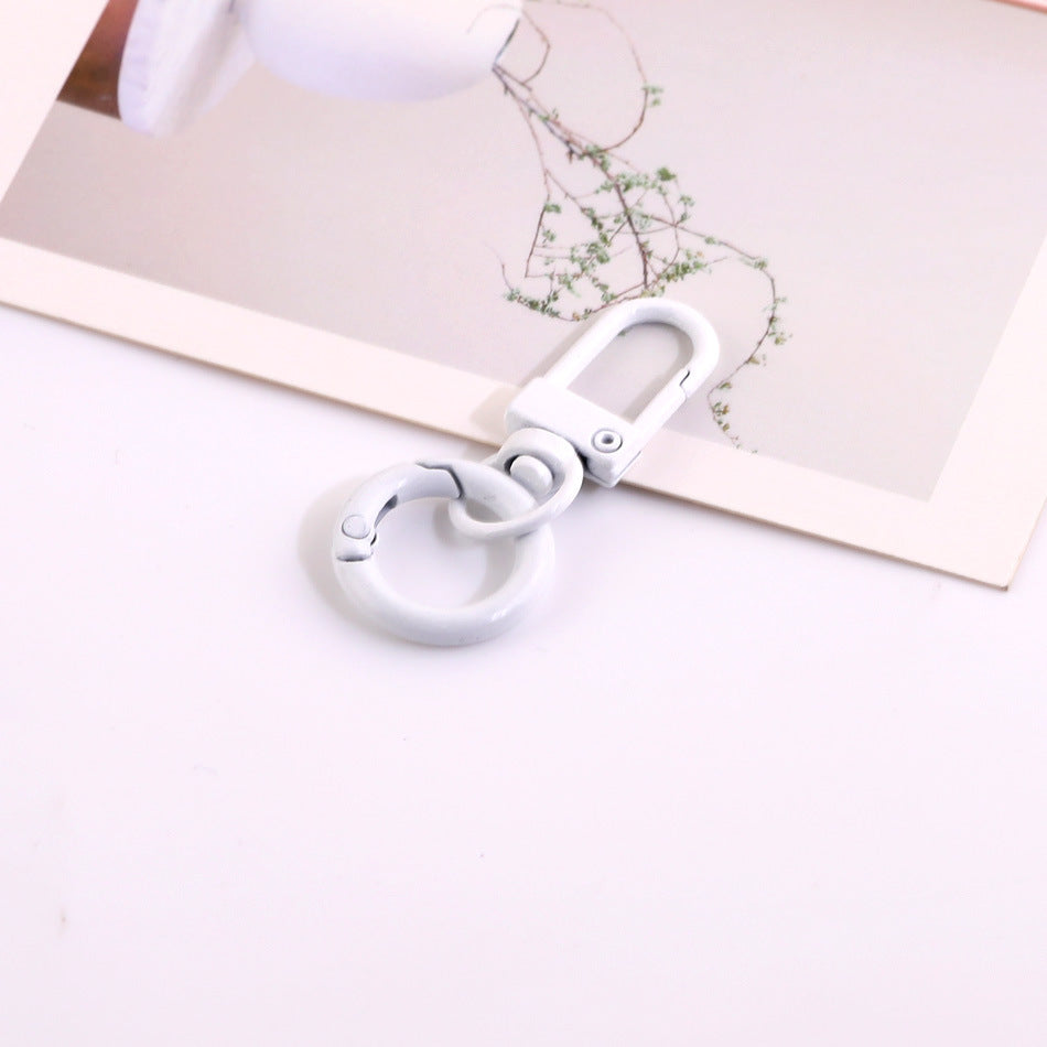 Colorful Metal Swivel Snap Hook Keychain DIY Finding - Mint Green
