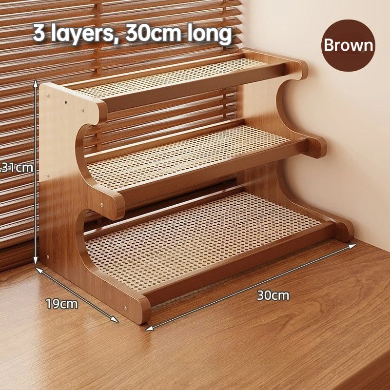 2 and 3 Layer Kitchen Utensil Classification Rack in Bamboo