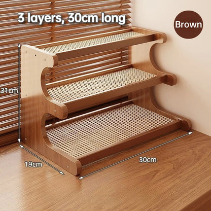 2 and 3 Layer Kitchen Utensil Classification Rack in Bamboo